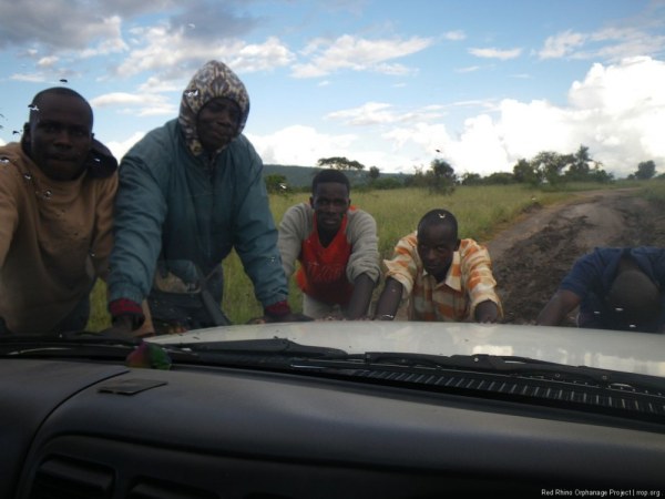 Me. Stuck in the mud on the way to get Britt from the airport.