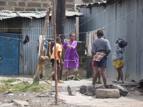 Some kids playing near Davinder's place.