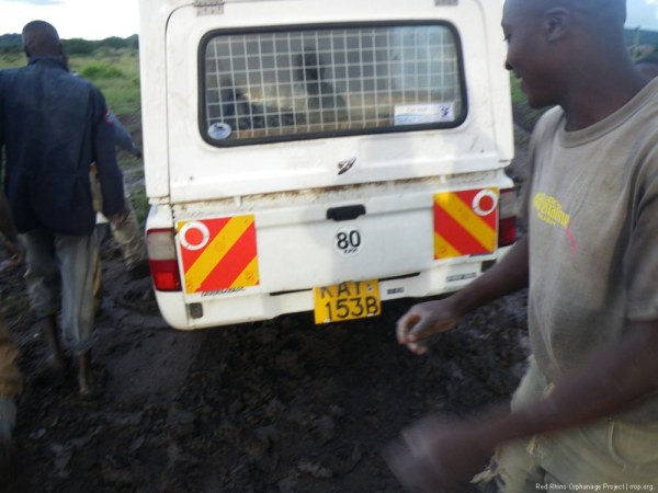 Me. Stuck in the mud on the way home from work. Another long haul out.