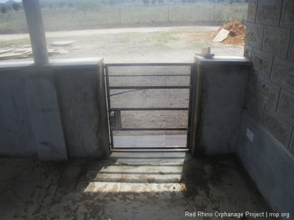The door to the cooking area is in and curing.