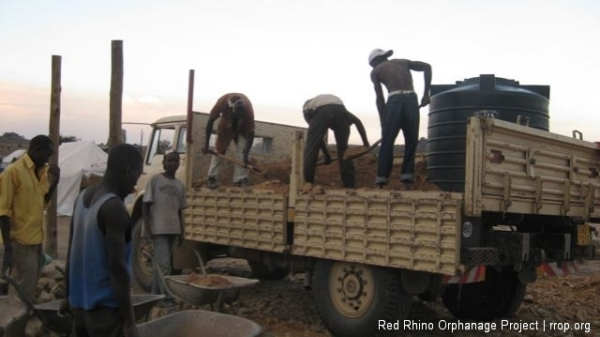 And the truck was bring murram from near the dam.