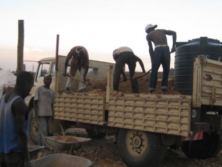 And the truck was bring murram from near the dam.