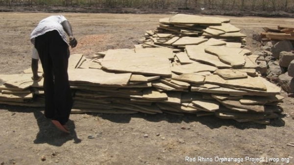 Our pile, and the Africa stone on the top right.