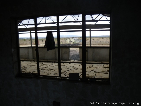 If you snuck up on 'em you could see them through our new  welded steel window frames. Peter, of roof truss fame, made them.