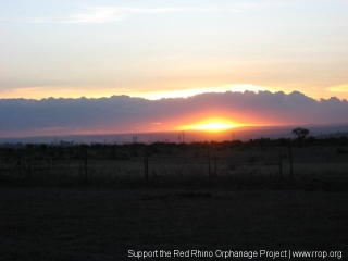 The Athi River Plain during sunset as we left the property