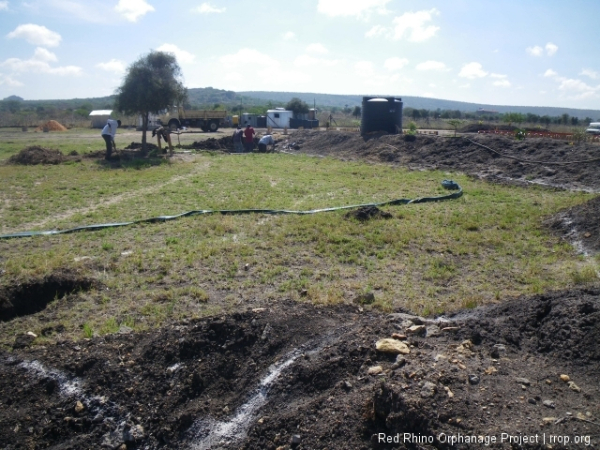 The digging was done with pick axes and mattocks, then the hard chunks were thrown out one-by-one.