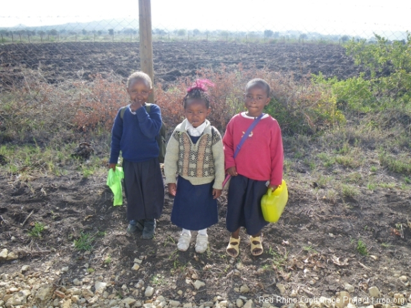 Three charter members of the  preschool across the road from us.