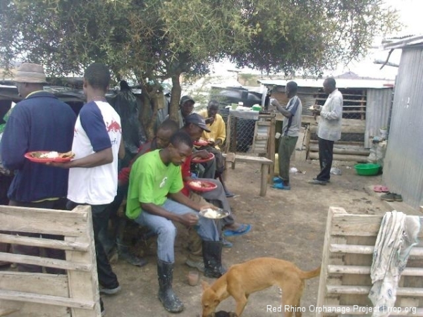 Lunch, after the footings were finished.