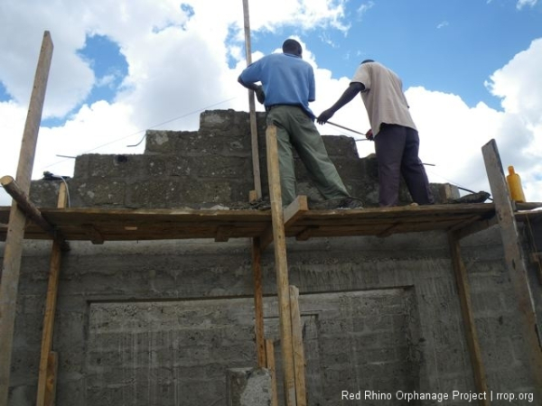 The small gable nearly completed.