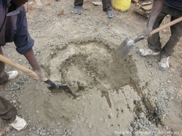 Then you hollow a crater in the top and begin to pour water in, slowly.