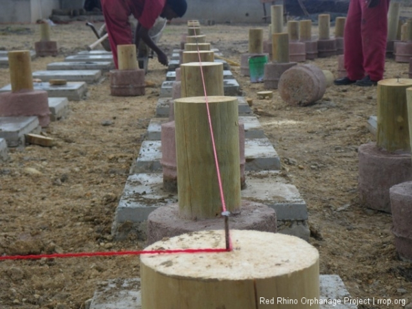 If more, the pine peeler log is cut to length, by hand, of course.