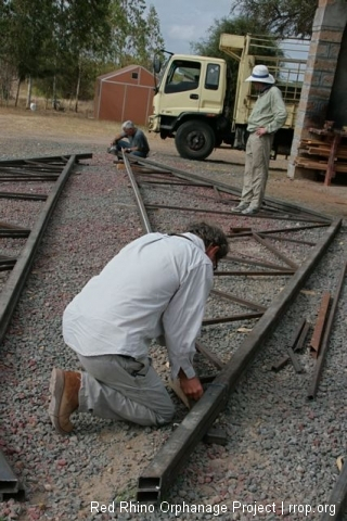 And we got the steel trusses for the roof welded.