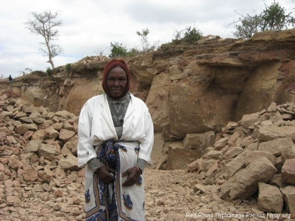 This woman who came walking along carrying a pretty heavy load of stuff turned out to be the owner of this and several other quarries.