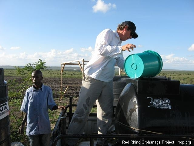 David dumping bucket